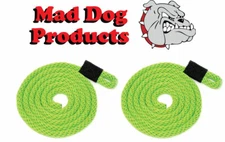 Lime Green Boating Fender Line - 1/2" x 6' - Sold in Pairs - Made in the USA