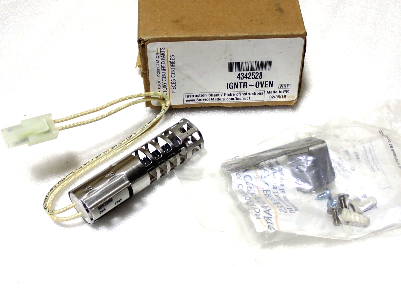 Whirlpool Genuine 434528 Oven Ignitor Replacement Part