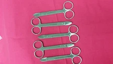 5 EACH PREMIUM GRADE DENTAL CROWN SCISSORS CURVED 10.5CM, CVD SERRATED