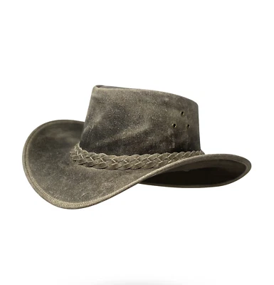 Lederhut Western Cowboy Unisex – Outdoor Hut Reiten, Wandern & Abenteuer Braun - Bild 1 von 4