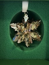 Swarovski Crystal 2024 ANNUAL EDITION FESTIVE 3D Gold Christmas Ornament 5674348
