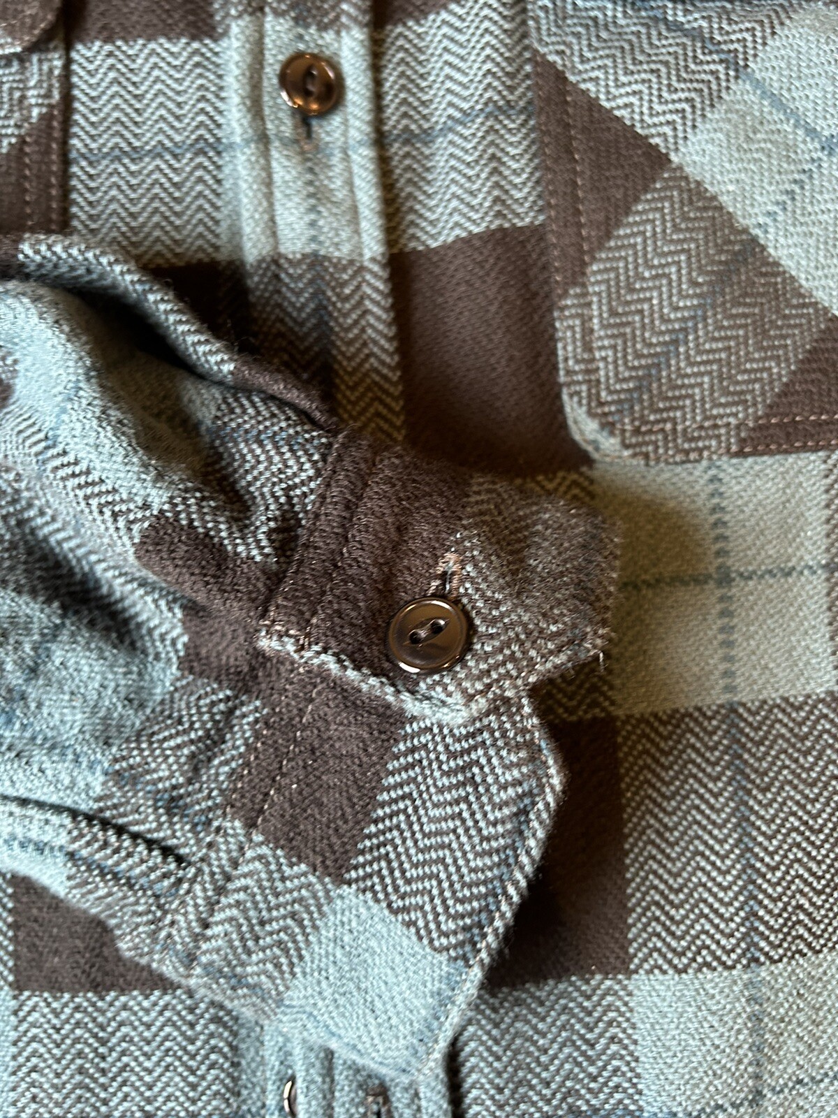 The Flat Head Flannel work Shirt turquoise/black, 42 Japan Made, Iron Heart eBay