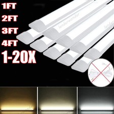 1-20X Led Batten Light Slim Tube Light Ceiling Wall Strip Daylight 1/2/3/4FT UK