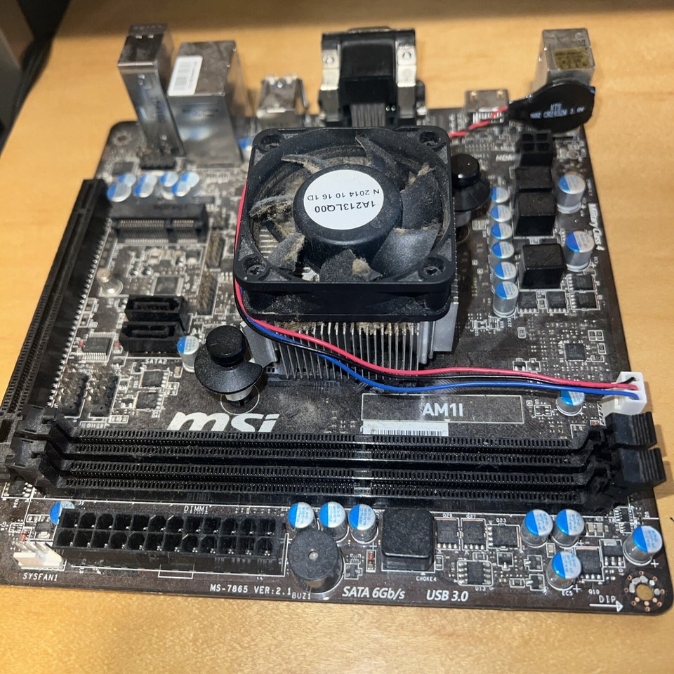 APU + MiniITX Motherboard Combo (MSI AM1I) eBay