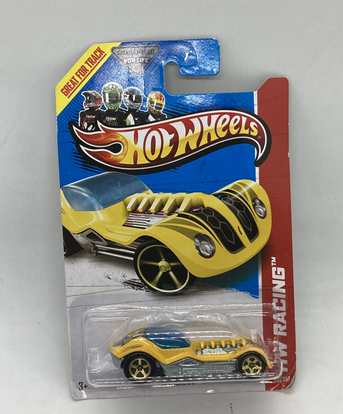 2013 Hot Wheels #113 HW Racing-Thrill Racers DIESELBOY Yellow Variant w/Gold 10