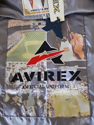 AVIREX Gilet Tampone FliGHT Uomo MEDIUM GOLDEN Trapuntato Lavoro Moda Zip Snow Camp - Foto 6 di 13