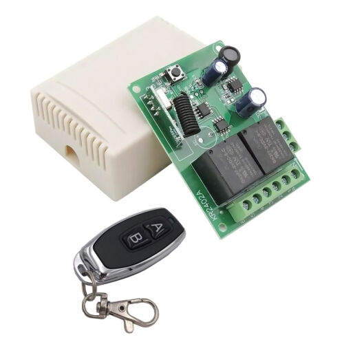 Wireless Remote Control DC 6V 12V 24V 2CH RF Relay Transmitter 433MHz Universal - Picture 2 of 20