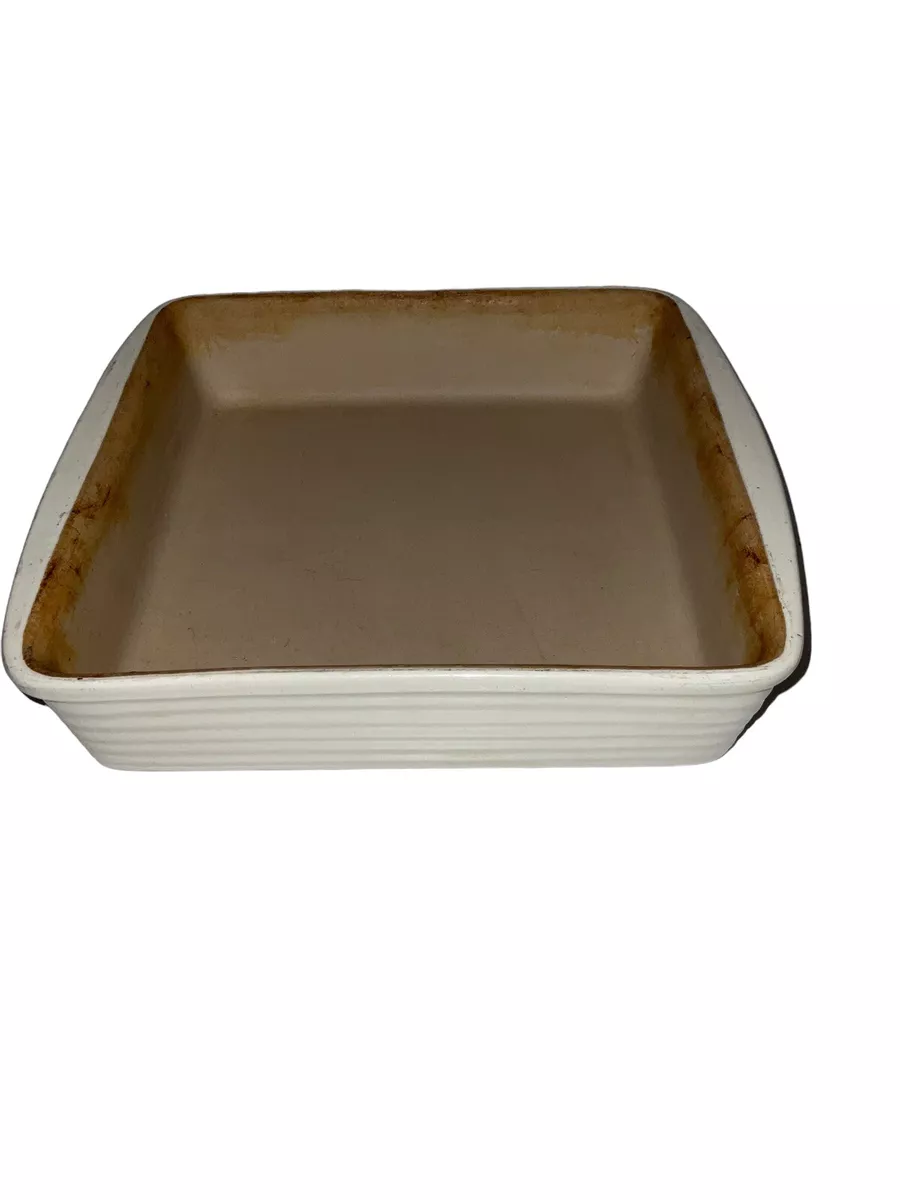 Pampered Chef French Vanilla 9X9 Stoneware New Traditions Square