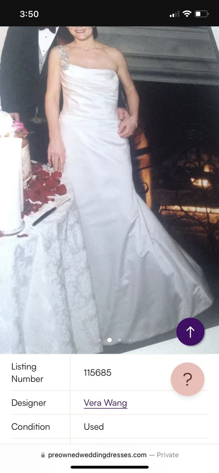 Vestido de novia atemporal, elegante vintage (2002) talla 10 Vera Wang Foto 3 de 4