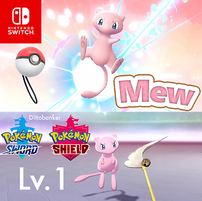 Pokemon Let's Go Pikachu/Eevee MEW Pokeball Plus Ver Lv.1 6IV