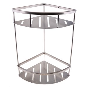 1 2 Tier Stainless Steel Corner Shower Caddy Bathroom Rack Shelf
