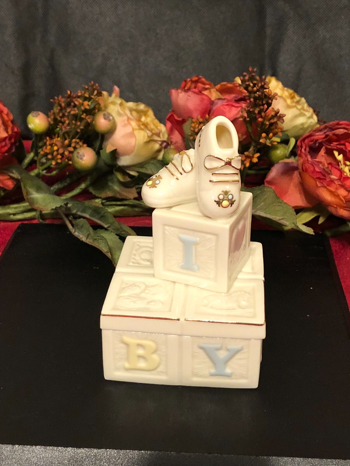 Lenox Precious Steps Keepsake Trinket Box for Cherished Memories