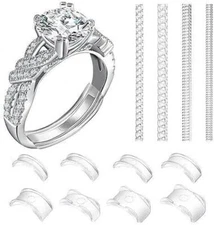 12 Pack Ring Sizers Invisible Ring Sizer Adjuster for Loose Rings Ring Guard and