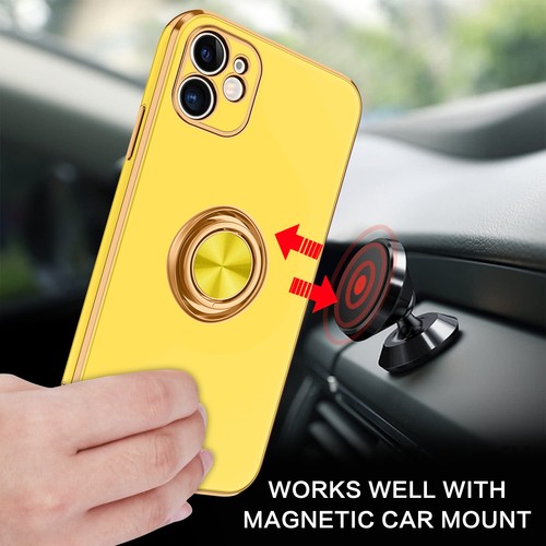 For iPhone 11 6.1" Case Shockproof Protective Rugged Cover & Golden Ring Holder - Bild 110 von 136