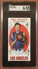 1969 Topps #49 Mel Counts Los Angeles Lakers Rookie Basketball Card SGC 6.5 RC