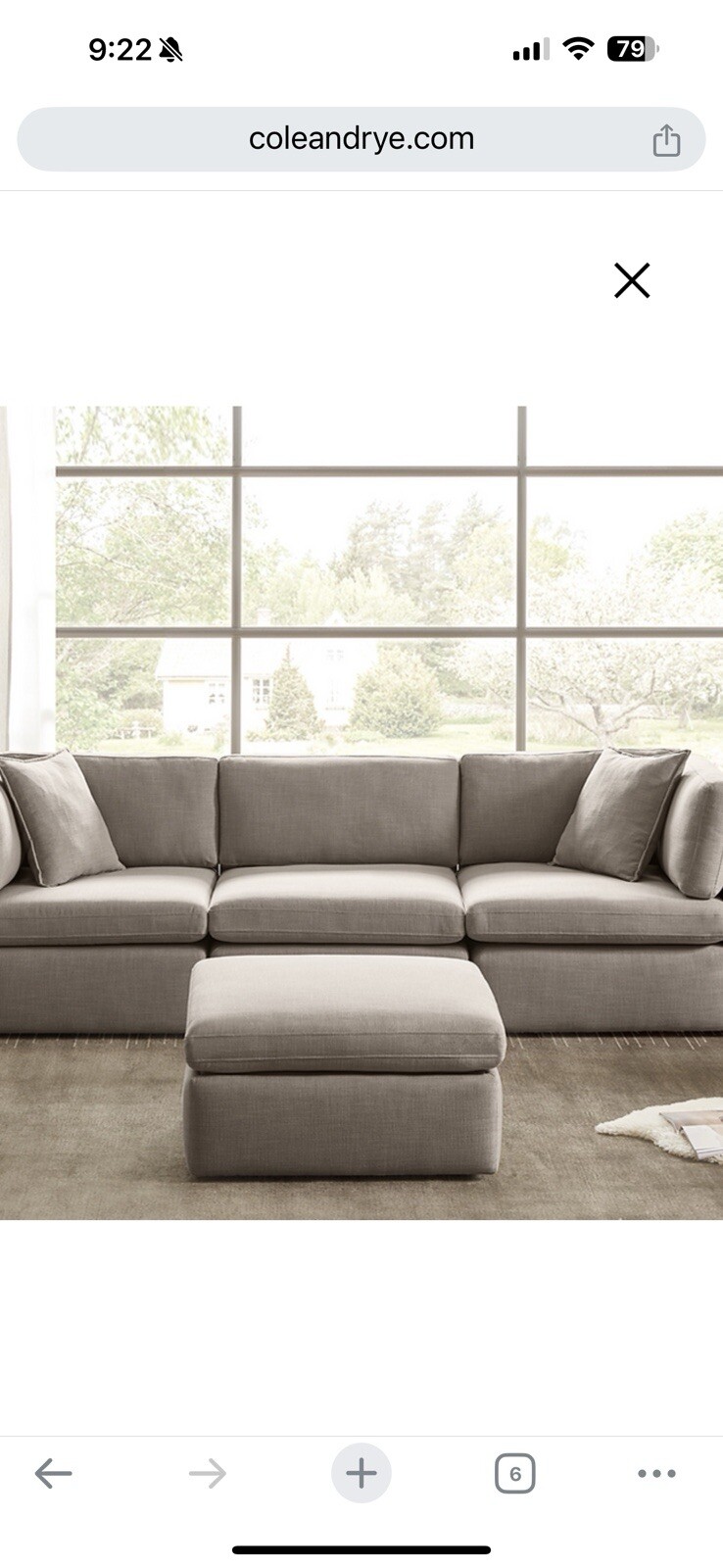 Cole & Rye 4 Piece Sofa Set