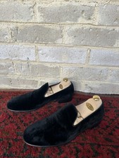 Dolce Gabbana Velvet Tuxedo  Slippers in Black