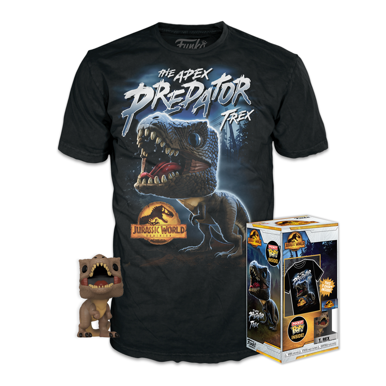 7024787 Abbigliamento Jurassic World: Funko Pop! Pocket POP & Tee - T-rex Tg. XL