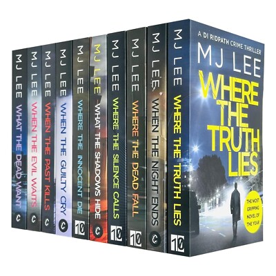 DI Ridpath Series Collection 10 Books Set by M J Lee Truth Lies,Silence ...