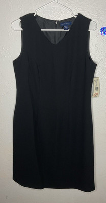 Karen Scott Sleeveless knee-length dress black size 10 Career Business