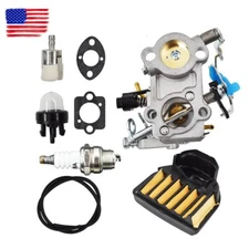 WTA29 Carburetor For Husqvarna 455 460 Rancher Jonsered CS2255 Air Filter Bulb