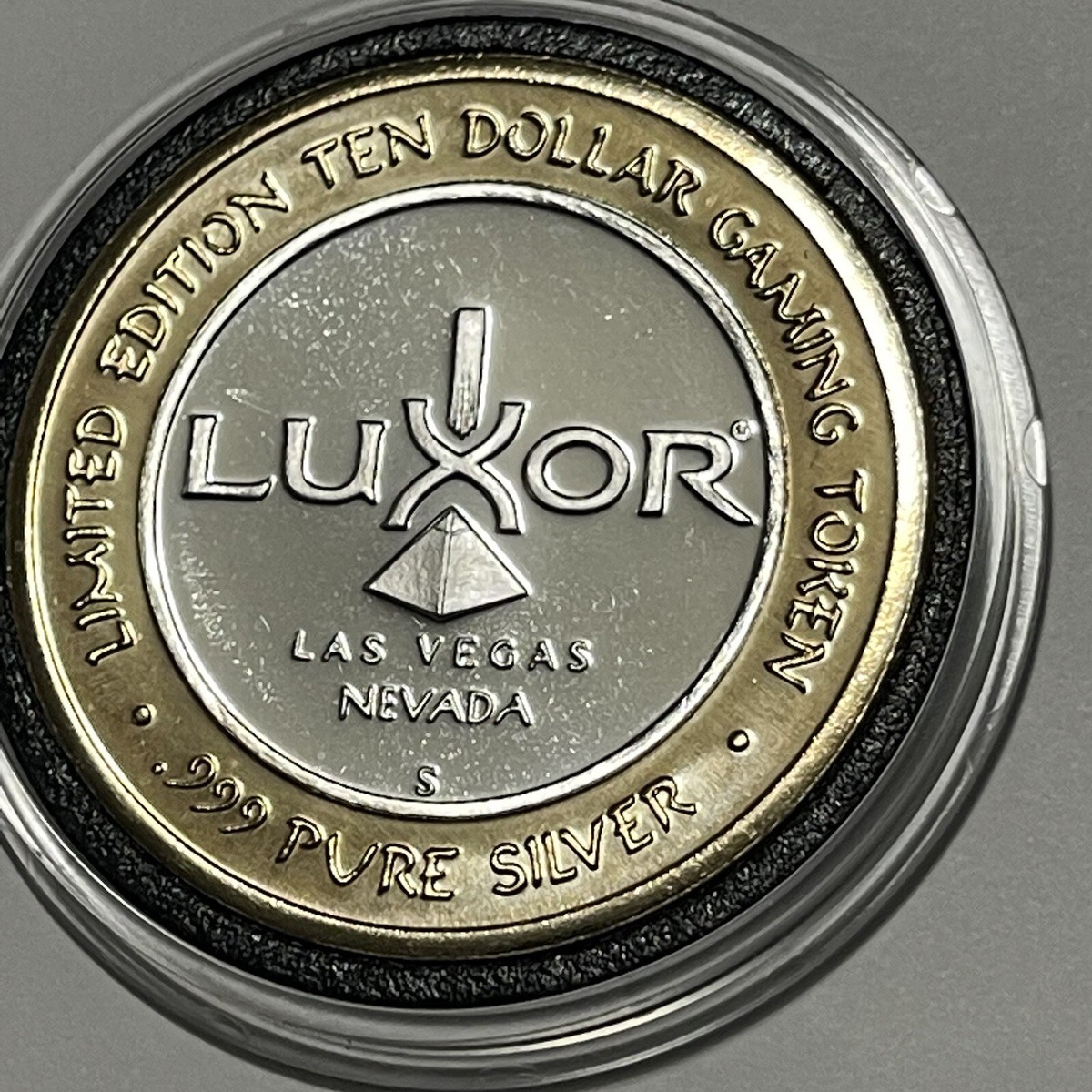Luxor Chariot Las Vegas $10 Casino Gaming Token .999 Fine Silver