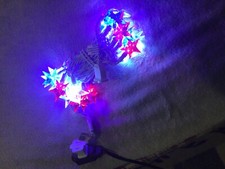 Red white and blue stars 4 th of july 35 cound LED string