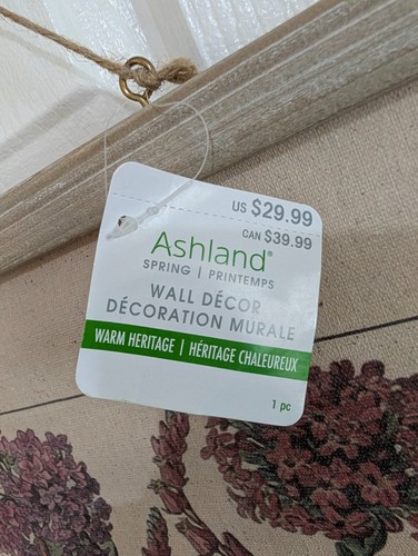Ashland Spring Warm Heritage Botanical Wall Decor Canvas Rotolo nuovo con etichette - Foto 3 di 5