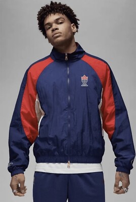 Nike Air Jordan x Trophy Room Jacket Mens Size XXL Tall Blue Woven 
