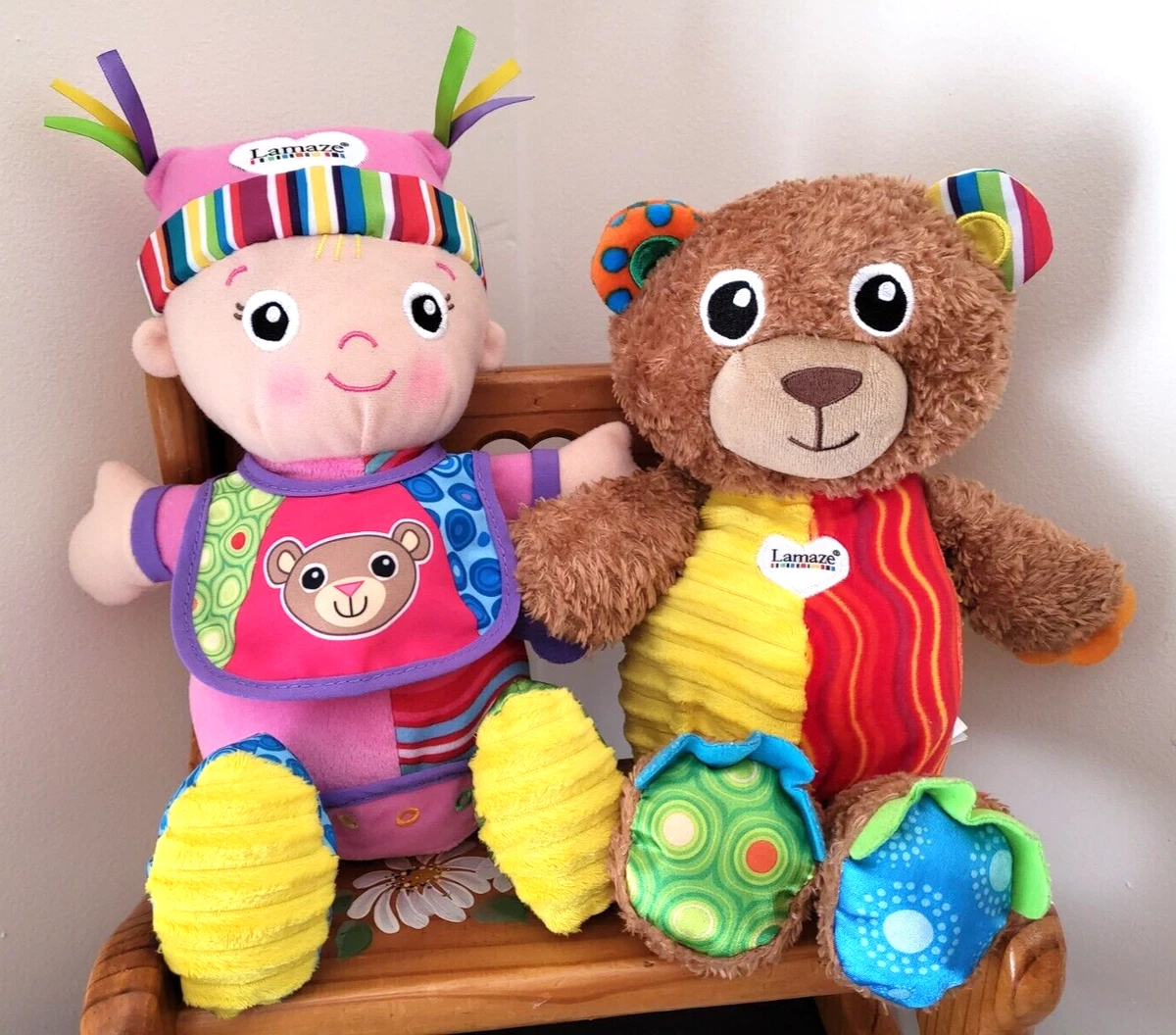 Lamaze Lot Of 2 My First Bear Doll