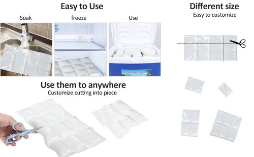 Dry Ice Packs Frozen Food Cooler Kids Lunch Bags Shipping Reusable Flexible AU - Picture 5 of 13