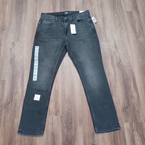 Old Navy Slim Built-In Warm Flex Jeans Faded Black Wash Size 34 x 30 New