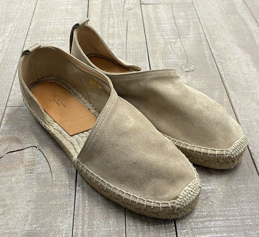 NIB $295 Rag Bone Delos Espadrille Cut Out Side In Sand Suede