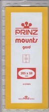10 Prinz/Scott Stamp BLACK Mounts 265mm x 59mm For US Floating Plate Number 20