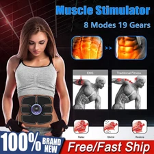 Electric Abdominal Muscle Stimulator  Fitness Trainer Massager 8 Modes 19 Level