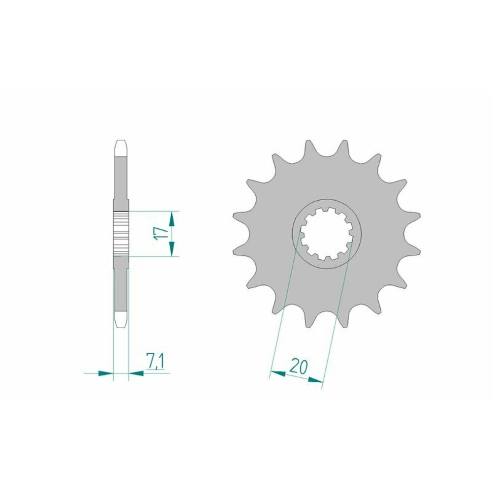 Sprocket AFAM Steel Standard 94119-420-motor Minarelli am6 for Moto Spare