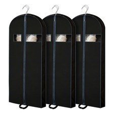 3 Pack 60 inch Dress Garment Bags for Closet Organization and Travel   Long G...