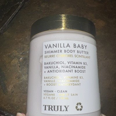 Truly Vanilla Baby Luxury Shimmer Body Butter 6.7 fl oz/198ml Sealed