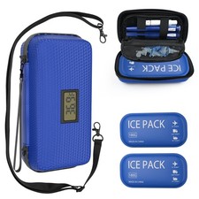 Insulin Pen Cooler Travel Case Diabetic Medication Insulated Organizer with I...