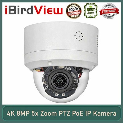 iBirdView 4MP 5X Zoom PTZ Sicherheitskamera Auto Tracking PoE CCTV Dome Audio