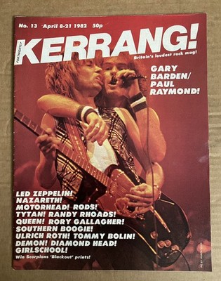 Vintage Kerrang! Magazine #13 April  1982 Randy Rhoads,  Led Zeppelin, Queen