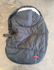 Skip Hop Cache-pieds de poussette imperméable, polaire noir/blanc, fermeture éclair