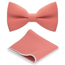 Classic Pre-Tied Bow Tie L - 19-99 yrs., adults, full age 31 Bright Peach