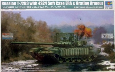 TRP09610 1:35 Trumpeter Russian T-72B3 with 4S24 Soft Case ERA & Grating Armor