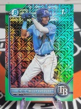 2022 Bowman Chrome Willy Vasquez BCP-195 1st Bowman Green Mojo Refractor /99