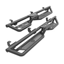 YZONA Two-Stair Running Boards for 2021-2026 Bronco 4-Door Black Steel