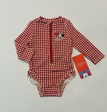 Disney Baby Girl Minnie Mouse 0-3 Months Rash Guard UPF 40 Long Sleeve Cute New