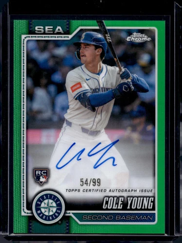 2026 Topps Chrome Cole Young Green Autograph /99 #RA-CY