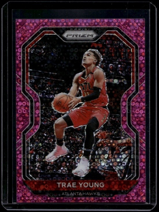2020-21 Panini Prizm Basketball Trae Young #64 Fast Break Pink /50