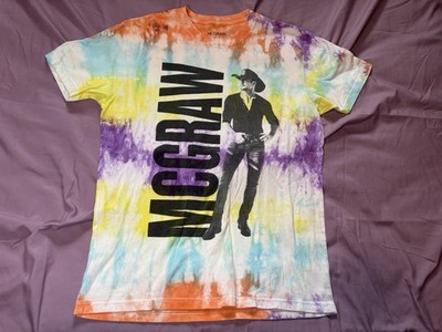 Tim McGraw Shirt Mens Medium Tie Dye 2019 Concert Tour Country Music Band